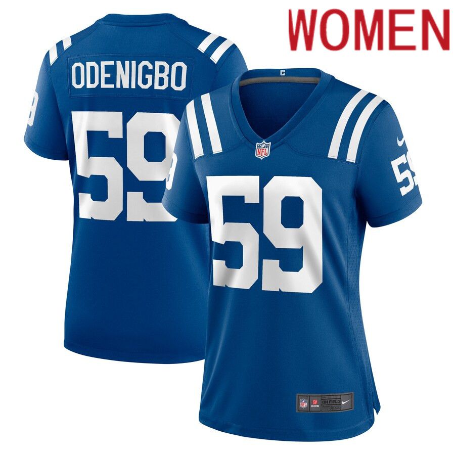 Women Indianapolis Colts #59 Ifeadi Odenigbo Nike Royal Game Player NFL Jersey